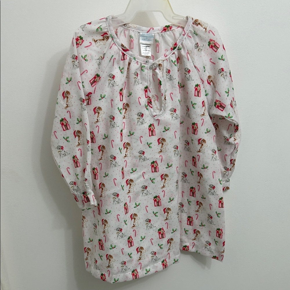 Edgehill Collection Christmas Puppy Night Dress 2T